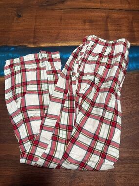 Auden White Red Plaid Cotton Pajama Shorts